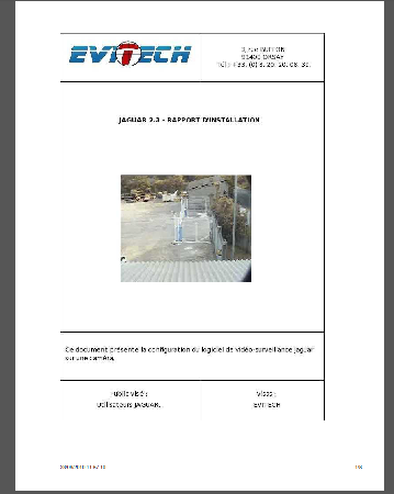 Rapport_PDF Evitech - Vidéo surveillance intelligente - Evitech - Vidéo surveillance intelligente